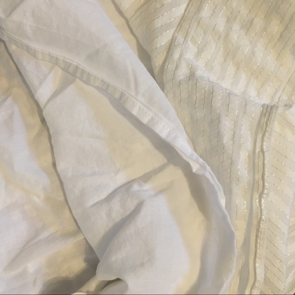 Madewell Metallic Stripe Ruffle Dress Size S - Picture 6 of 6